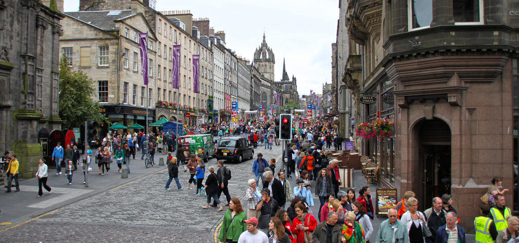 View of the Royal Mile in Edinburgh